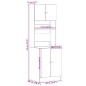 vidaXL Küchenschrank Schwarz 60x50x180 cm Holzwerkstoff vidaXL Küchenschrank Schwarz 60x50x180 cm Holzwerkstoff