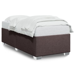 vidaXL Bettgestell ohne Matratze Dunkelbraun 90x200 cm Stoff