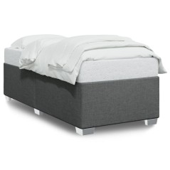 vidaXL Bettgestell ohne Matratze Dunkelgrau 90x200 cm Stoff