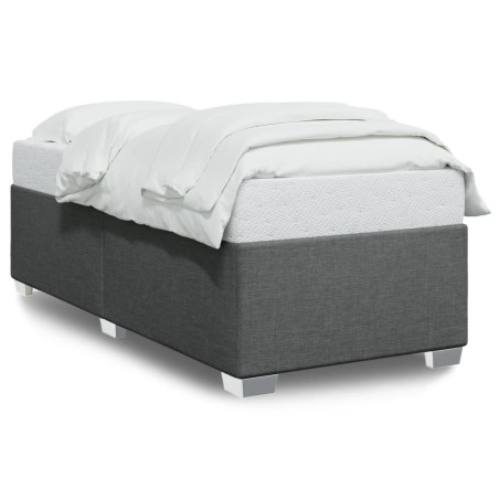 vidaXL Bettgestell ohne Matratze Dunkelgrau 90x200 cm Stoff
