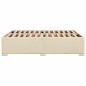 vidaXL Bettgestell ohne Matratze Creme 160x200 cm Stoff vidaXL Bettgestell ohne Matratze Creme 160x200 cm Stoff