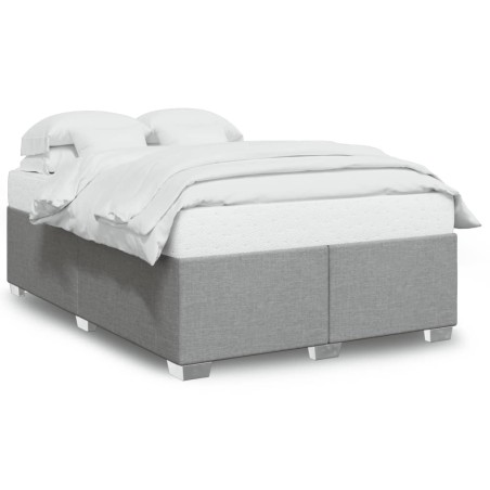 vidaXL Bettgestell ohne Matratze Hellgrau 140x200 cm Stoff