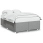 vidaXL Bettgestell ohne Matratze Hellgrau 140x200 cm Stoff vidaXL Bettgestell ohne Matratze Hellgrau 140x200 cm Stoff
