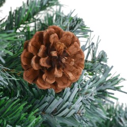 Künstlicher Weihnachtsbaum mit LEDs & Kugeln & Zapfen 180 cm