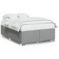 vidaXL Bettgestell ohne Matratze Hellgrau 140x190 cm Stoff vidaXL Bettgestell ohne Matratze Hellgrau 140x190 cm Stoff