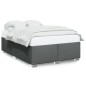 vidaXL Bettgestell ohne Matratze Dunkelgrau 160x200 cm Stoff vidaXL Bettgestell ohne Matratze Dunkelgrau 160x200 cm Stoff