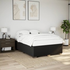 vidaXL Bettgestell ohne Matratze Schwarz 140x190 cm Stoff
