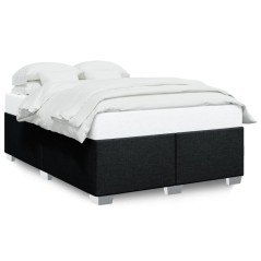 vidaXL Bettgestell ohne Matratze Schwarz 140x190 cm Stoff
