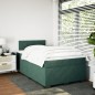 vidaXL Boxspringbett mit Matratze Dunkelgrün 120x190 cm Samt vidaXL Boxspringbett mit Matratze Dunkelgrün 120x190 cm Samt
