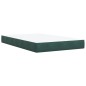 vidaXL Boxspringbett mit Matratze Dunkelgrün 120x190 cm Samt vidaXL Boxspringbett mit Matratze Dunkelgrün 120x190 cm Samt