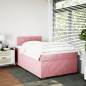 vidaXL Boxspringbett mit Matratze Rosa 120x190 cm Samt vidaXL Boxspringbett mit Matratze Rosa 120x190 cm Samt
