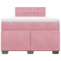 vidaXL Boxspringbett mit Matratze Rosa 120x190 cm Samt vidaXL Boxspringbett mit Matratze Rosa 120x190 cm Samt