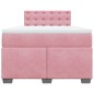 vidaXL Boxspringbett mit Matratze Rosa 120x190 cm Samt vidaXL Boxspringbett mit Matratze Rosa 120x190 cm Samt