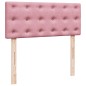 vidaXL Boxspringbett mit Matratze Rosa 120x190 cm Samt vidaXL Boxspringbett mit Matratze Rosa 120x190 cm Samt