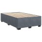 vidaXL Boxspringbett mit Matratze Dunkelgrau 120x200 cm Samt vidaXL Boxspringbett mit Matratze Dunkelgrau 120x200 cm Samt