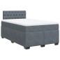 vidaXL Boxspringbett mit Matratze Dunkelgrau 120x200 cm Samt vidaXL Boxspringbett mit Matratze Dunkelgrau 120x200 cm Samt