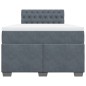 vidaXL Boxspringbett mit Matratze Dunkelgrau 120x200 cm Samt vidaXL Boxspringbett mit Matratze Dunkelgrau 120x200 cm Samt
