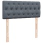 vidaXL Boxspringbett mit Matratze Dunkelgrau 120x200 cm Samt vidaXL Boxspringbett mit Matratze Dunkelgrau 120x200 cm Samt