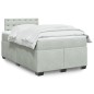 vidaXL Boxspringbett mit Matratze Hellgrau 120x200 cm Samt vidaXL Boxspringbett mit Matratze Hellgrau 120x200 cm Samt