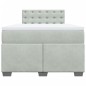 vidaXL Boxspringbett mit Matratze Hellgrau 120x200 cm Samt vidaXL Boxspringbett mit Matratze Hellgrau 120x200 cm Samt