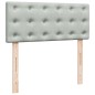 vidaXL Boxspringbett mit Matratze Hellgrau 120x200 cm Samt vidaXL Boxspringbett mit Matratze Hellgrau 120x200 cm Samt