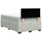 vidaXL Boxspringbett mit Matratze Hellgrau 120x200 cm Samt vidaXL Boxspringbett mit Matratze Hellgrau 120x200 cm Samt
