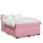vidaXL Boxspringbett mit Matratze Rosa 140x190 cm Samt vidaXL Boxspringbett mit Matratze Rosa 140x190 cm Samt