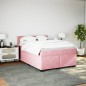 vidaXL Boxspringbett mit Matratze Rosa 140x190 cm Samt vidaXL Boxspringbett mit Matratze Rosa 140x190 cm Samt