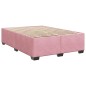 vidaXL Boxspringbett mit Matratze Rosa 140x190 cm Samt vidaXL Boxspringbett mit Matratze Rosa 140x190 cm Samt
