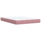 vidaXL Boxspringbett mit Matratze Rosa 140x190 cm Samt vidaXL Boxspringbett mit Matratze Rosa 140x190 cm Samt