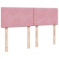 vidaXL Boxspringbett mit Matratze Rosa 140x190 cm Samt vidaXL Boxspringbett mit Matratze Rosa 140x190 cm Samt