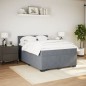 vidaXL Boxspringbett mit Matratze Dunkelgrau 140x190 cm Samt vidaXL Boxspringbett mit Matratze Dunkelgrau 140x190 cm Samt