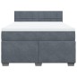 vidaXL Boxspringbett mit Matratze Dunkelgrau 140x190 cm Samt vidaXL Boxspringbett mit Matratze Dunkelgrau 140x190 cm Samt