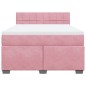 vidaXL Boxspringbett mit Matratze Rosa 140x190 cm Samt vidaXL Boxspringbett mit Matratze Rosa 140x190 cm Samt