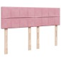 vidaXL Boxspringbett mit Matratze Rosa 140x190 cm Samt vidaXL Boxspringbett mit Matratze Rosa 140x190 cm Samt
