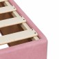 vidaXL Boxspringbett mit Matratze Rosa 140x190 cm Samt vidaXL Boxspringbett mit Matratze Rosa 140x190 cm Samt