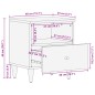 vidaXL Nachttisch 40x33x46 cm Massivholz Mango vidaXL Nachttisch 40x33x46 cm Massivholz Mango