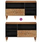 vidaXL TV-Schrank 80x33x46 cm Massivholz Mango vidaXL TV-Schrank 80x33x46 cm Massivholz Mango