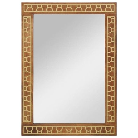 vidaXL Badspiegel 50x70x2,5 cm Massivholz Mango und Glas