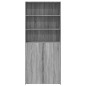 vidaXL Highboard Grau Sonoma 80x42,5x185 cm Holzwerkstoff vidaXL Highboard Grau Sonoma 80x42,5x185 cm Holzwerkstoff