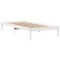 vidaXL Massivholzbett ohne Matratze Weiß 100x200 cm Kiefernholz vidaXL Massivholzbett ohne Matratze Weiß 100x200 cm Kiefernholz