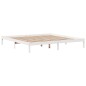 vidaXL Massivholzbett ohne Matratze Weiß 200x200 cm Kiefernholz vidaXL Massivholzbett ohne Matratze Weiß 200x200 cm Kiefernholz