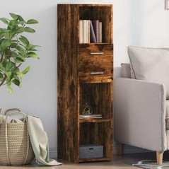 vidaXL Highboard Räuchereiche 30x42,5x124 cm Holzwerkstoff