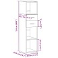 vidaXL Highboard Räuchereiche 30x42,5x124 cm Holzwerkstoff vidaXL Highboard Räuchereiche 30x42,5x124 cm Holzwerkstoff