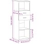 vidaXL Highboard Sonoma-Eiche 40x42,5x124 cm Holzwerkstoff vidaXL Highboard Sonoma-Eiche 40x42,5x124 cm Holzwerkstoff