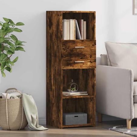 vidaXL Highboard Räuchereiche 40x42,5x124 cm Holzwerkstoff
