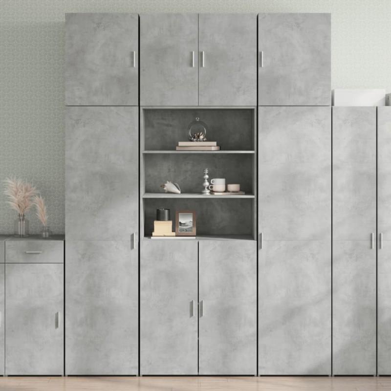 vidaXL Highboard Betongrau 80x42,5x249 cm Holzwerkstoff vidaXL Highboard Betongrau 80x42,5x249 cm Holzwerkstoff
