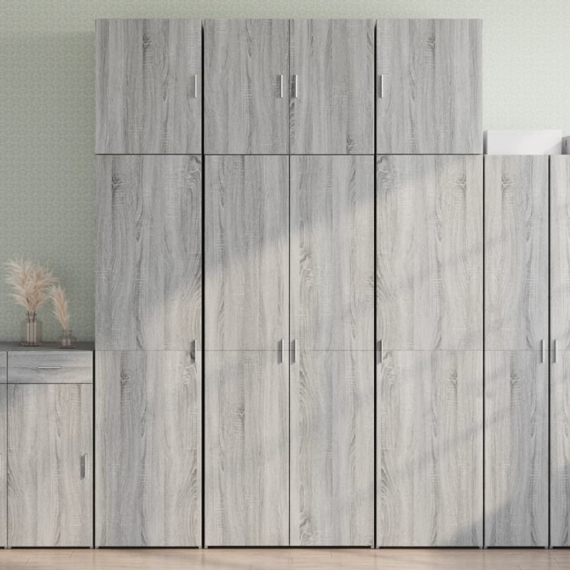 vidaXL Highboard Grau Sonoma 80x42,5x249 cm Holzwerkstoff vidaXL Highboard Grau Sonoma 80x42,5x249 cm Holzwerkstoff