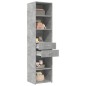 vidaXL Highboard Betongrau 45x42,5x185 cm Holzwerkstoff vidaXL Highboard Betongrau 45x42,5x185 cm Holzwerkstoff