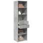vidaXL Highboard Betongrau 50x42,5x185 cm Holzwerkstoff vidaXL Highboard Betongrau 50x42,5x185 cm Holzwerkstoff